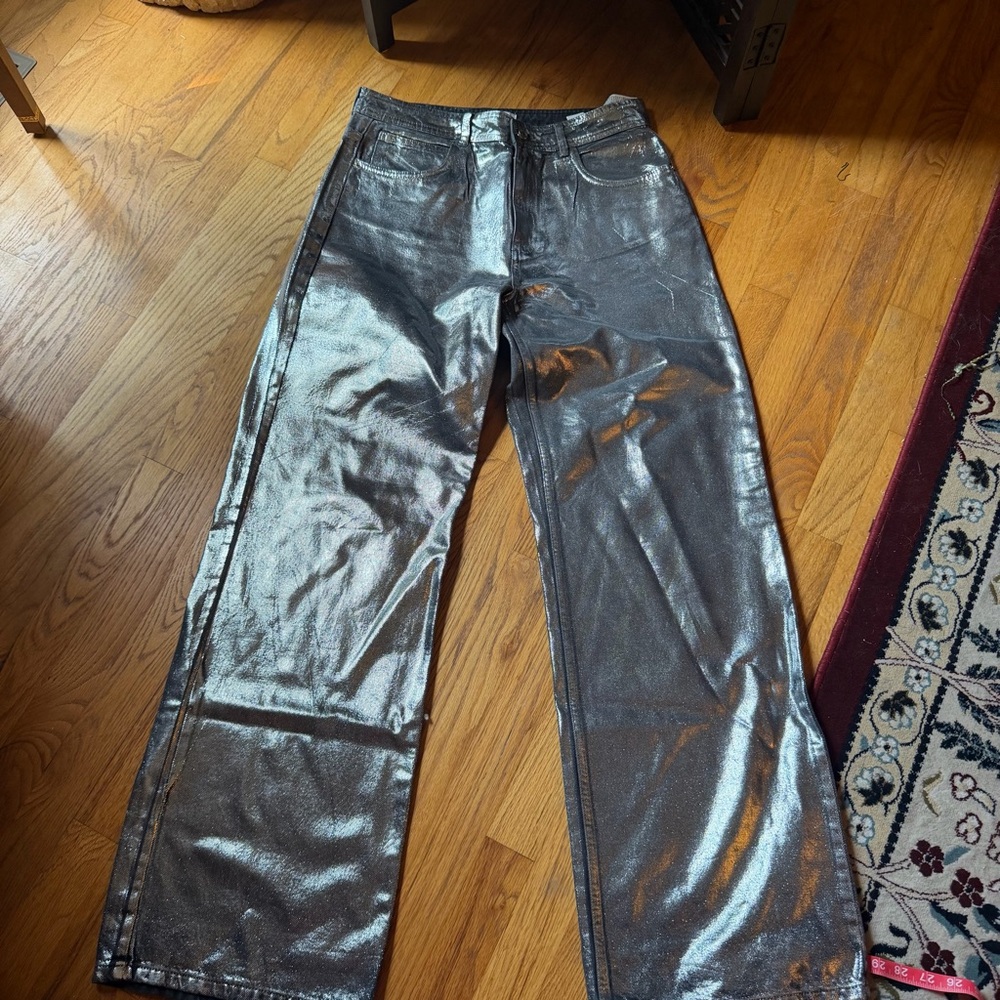 Metallic Zara jeans